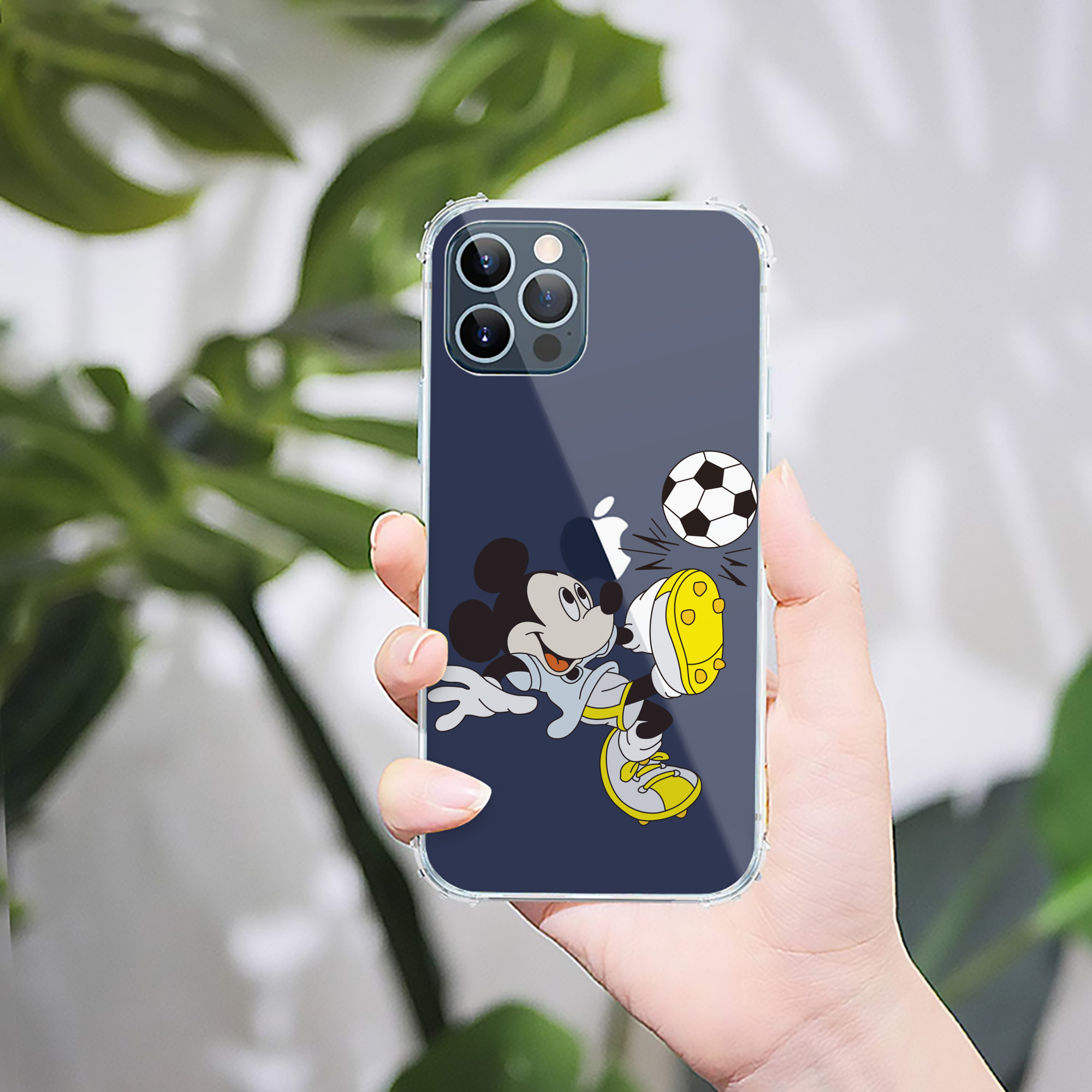 （画像用） ミッキーマウス Mickey Mouse 【iPhone 12シリーズ対応】透明スマホケース（クリアソフトケース）